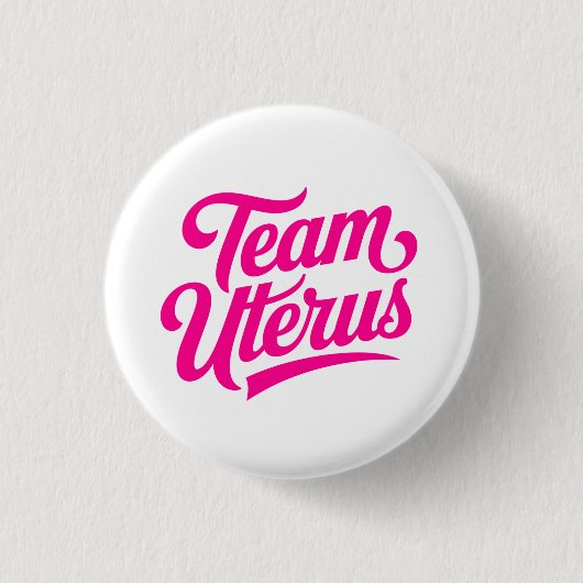 Badge Rond 2,50 Cm Équipe de défense de la santé des femmes Uterus (Devant)