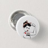 Badge Rond 2,50 Cm Équipe de maman de football (Devant & derrière)