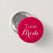 Badge Rond 2,50 Cm Équipe de Mariage rose blanc (Devant & derrière)