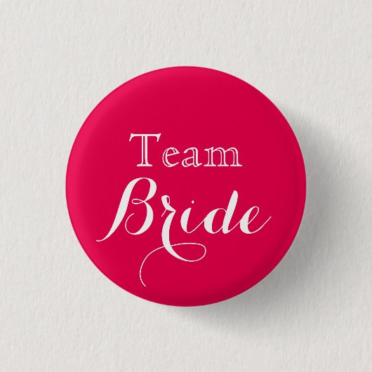 Badge Rond 2,50 Cm Équipe de Mariage rose blanc (Devant)