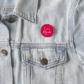 Badge Rond 2,50 Cm Équipe de Mariage rose blanc (En situation)