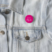 Badge Rond 2,50 Cm Équipe de Mariage rose blanc (En situation)