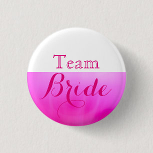 Badge Rond 2,50 Cm Équipe de Mariage rose et blanc