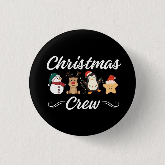 Badge Rond 2,50 Cm Équipe de Noël (Devant)