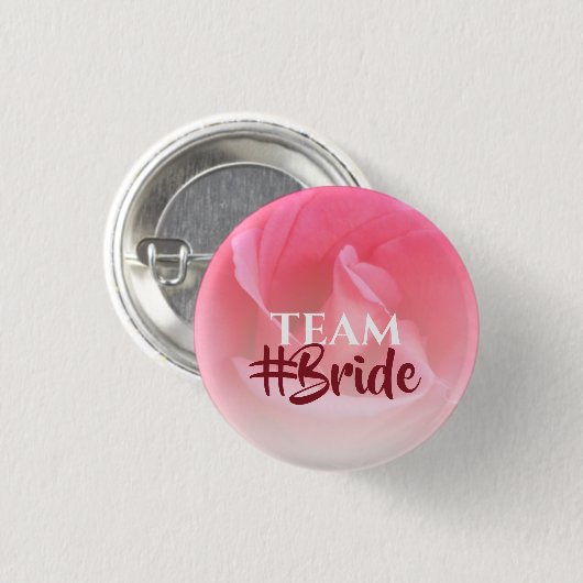 Badge Rond 2,50 Cm Équipe de Rose rose (Devant & derrière)