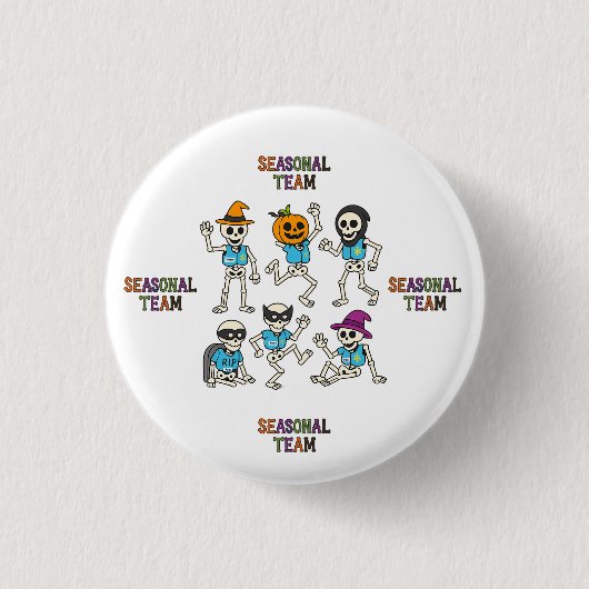 Badge Rond 2,50 Cm Équipe de saison Halloween (Devant)