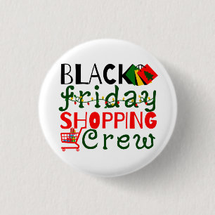 Badge Rond 2,50 Cm Équipe de shopping du vendredi noir