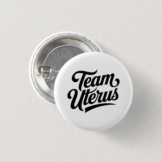 Badge Rond 2,50 Cm Équipe féministe Pro-Choice Uterus (Devant & derrière)