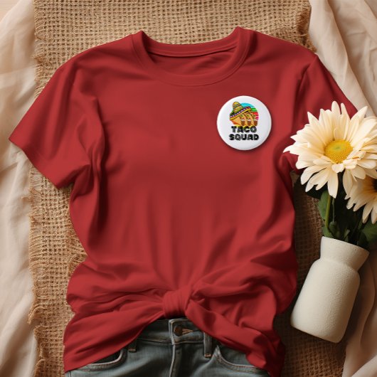 Badge Rond 2,50 Cm Équipe Taco, Cinco de Mayo