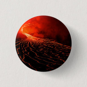 Badge Rond 2,50 Cm éruption volcanique
