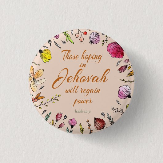 Badge Rond 2,50 Cm Ésaïe 40:31 (Devant)
