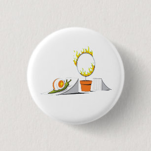 Badge Rond 2,50 Cm Escargot contre le cercle de feu