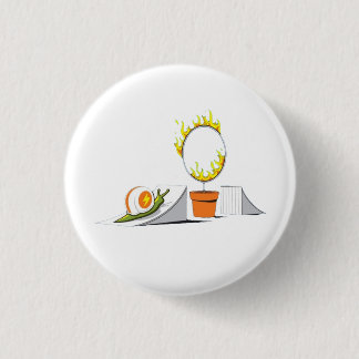 Badge Rond 2,50 Cm Escargot contre le cercle de feu