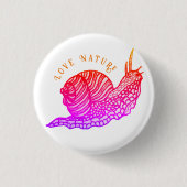 Badge Rond 2,50 Cm Escargot dans le style graphique (Devant)