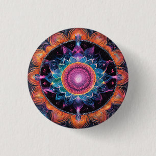 Badge Rond 2,50 Cm Espace coloré Mandala