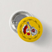 Badge Rond 2,50 Cm Espagnol Souvenirs Bordure bouton rond (Devant & derrière)