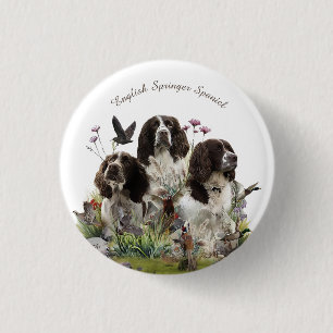 Badge Rond 2,50 Cm Espagnol Springer anglais, Art