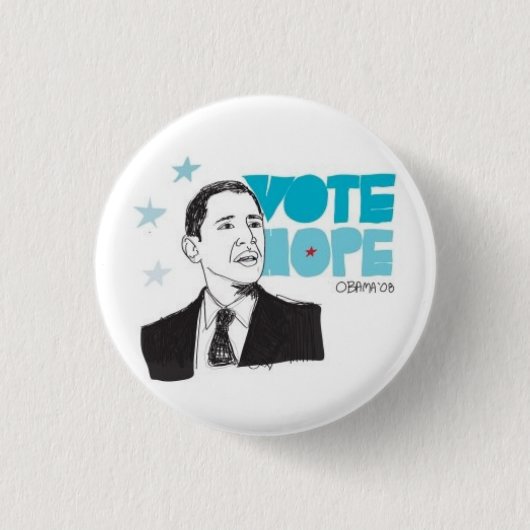 BADGE ROND 2,50 CM ESPOIR DE VOTE (Devant)