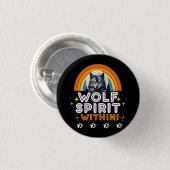 Badge Rond 2,50 Cm Esprit de loup intérieur (Devant & derrière)
