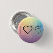Badge Rond 2,50 Cm Esprit humain frais (Devant & derrière)