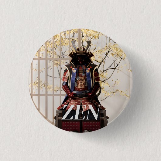 Badge Rond 2,50 Cm Esprit samouraï japonais (Devant)
