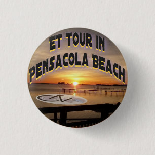 Badge Rond 2,50 Cm ET visite en plage Buttonj de Pensacola