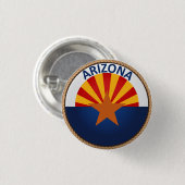 Badge Rond 2,50 Cm État de bouton de joint de drapeau d'Arizona (Devant & derrière)