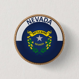 Badge Rond 2,50 Cm État de bouton de joint de drapeau de Nevada