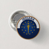 Badge Rond 2,50 Cm État de bouton de joint de drapeau d'Indiana (Devant & derrière)