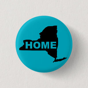 Badge Rond 2,50 Cm État du bouton d'accueil de New York