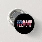 Badge Rond 2,50 Cm État du Vermont (Devant & derrière)