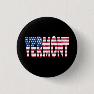 Badge Rond 2,50 Cm État du Vermont