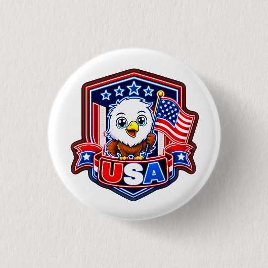 Badge Rond 2,50 Cm États-Unis (Devant)