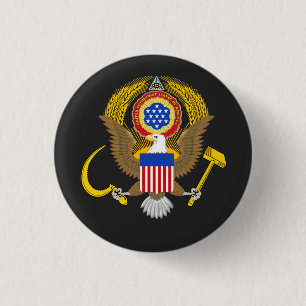 Badge Rond 2,50 Cm États-Unis d'Amérique