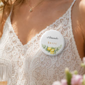 Badge Rond 2,50 Cm Étiquette de nom de citrons future mariée