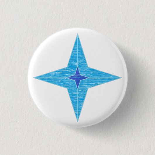 Badge Rond 2,50 Cm Étoile bleue (Devant)