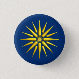Badge Rond 2,50 Cm Étoile de Vergina
