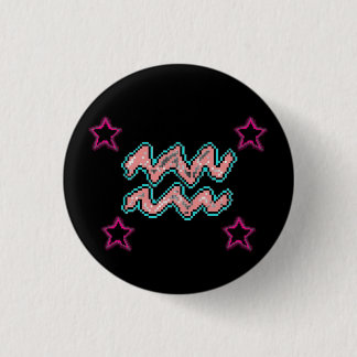 Badge Rond 2,50 Cm Étoiles AQUARIUS