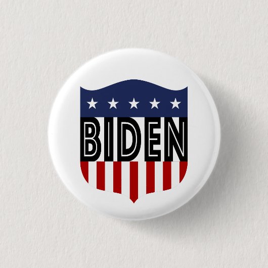 Badge Rond 2,50 Cm étoiles BIDEN et rayures (Devant)