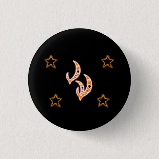 Badge Rond 2,50 Cm Étoiles de FIRE GODRUNE (Devant)