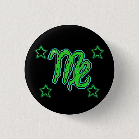 Badge Rond 2,50 Cm Étoiles VIRGO (Devant)