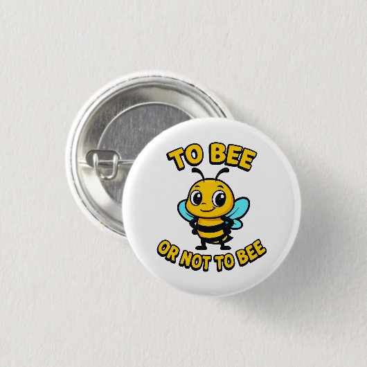 Badge Rond 2,50 Cm Être ou ne pas être (Devant & derrière)