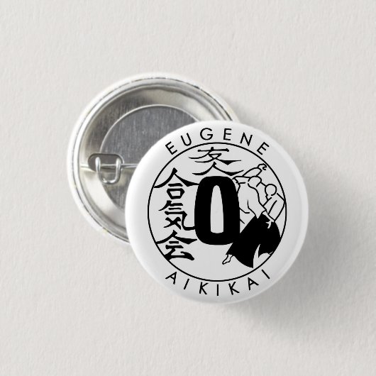 Badge Rond 2,50 Cm Eugene Aikikai small button (Devant & derrière)