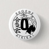 Badge Rond 2,50 Cm Eugene Aikikai small button (Devant)