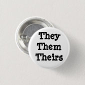 Badge Rond 2,50 Cm Eux/eux/leur bouton de pronom (Devant & derrière)