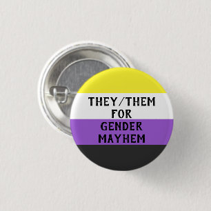 Badge Rond 2,50 Cm Eux/Eux pour le bouton Genre Mayhem (sur l'indicat