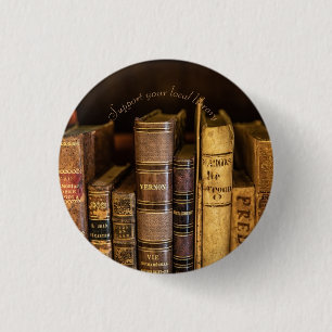 Badge Rond 2,50 Cm Événement de soutien à votre bibliothèque locale d