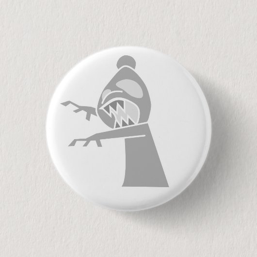 Badge Rond 2,50 Cm Évêque blanc Button de zombi (Devant)