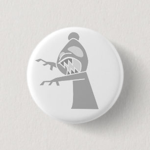 Badge Rond 2,50 Cm Évêque blanc Button de zombi