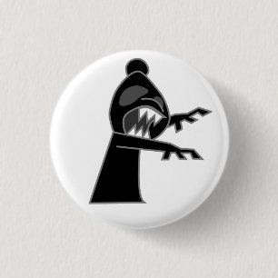 Badge Rond 2,50 Cm Évêque noir Button de zombi